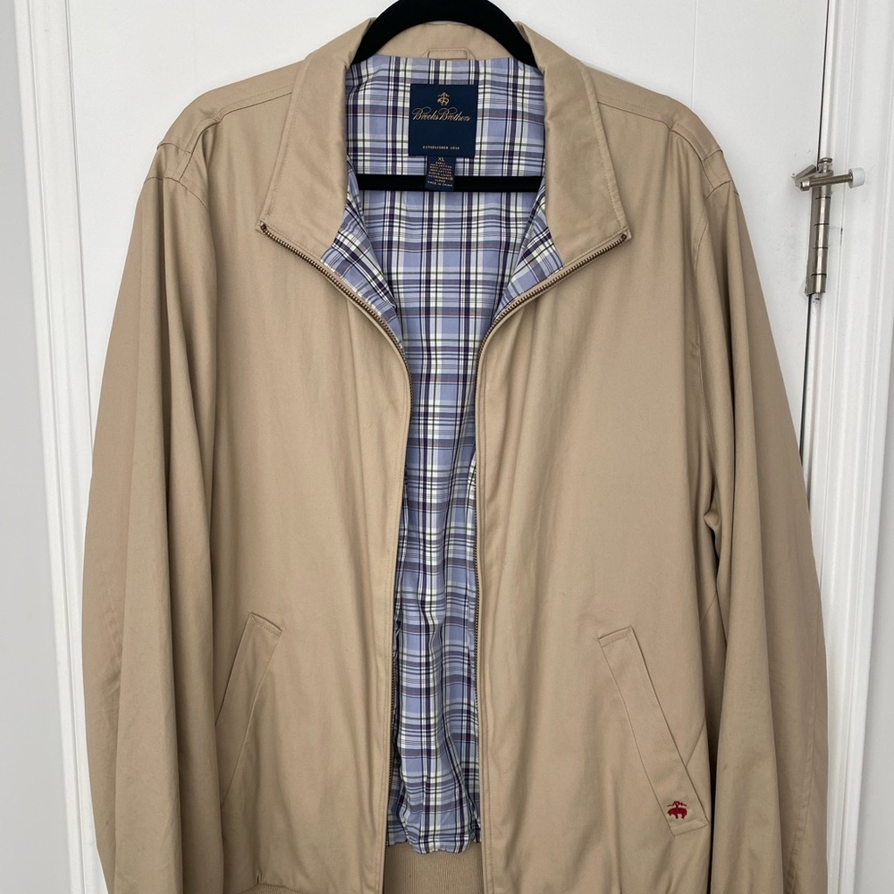 Brooks Brothers Khaki Lined Jacket XL